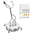 LidoDola 30'' Pressure Washer Surface Cleaner with 4 Wheels - Stainless Steel Surface Cleaner for Pressure Washer Attachment for Concrete, Driveway, Patio, Sidewalk, Deck and Driveways