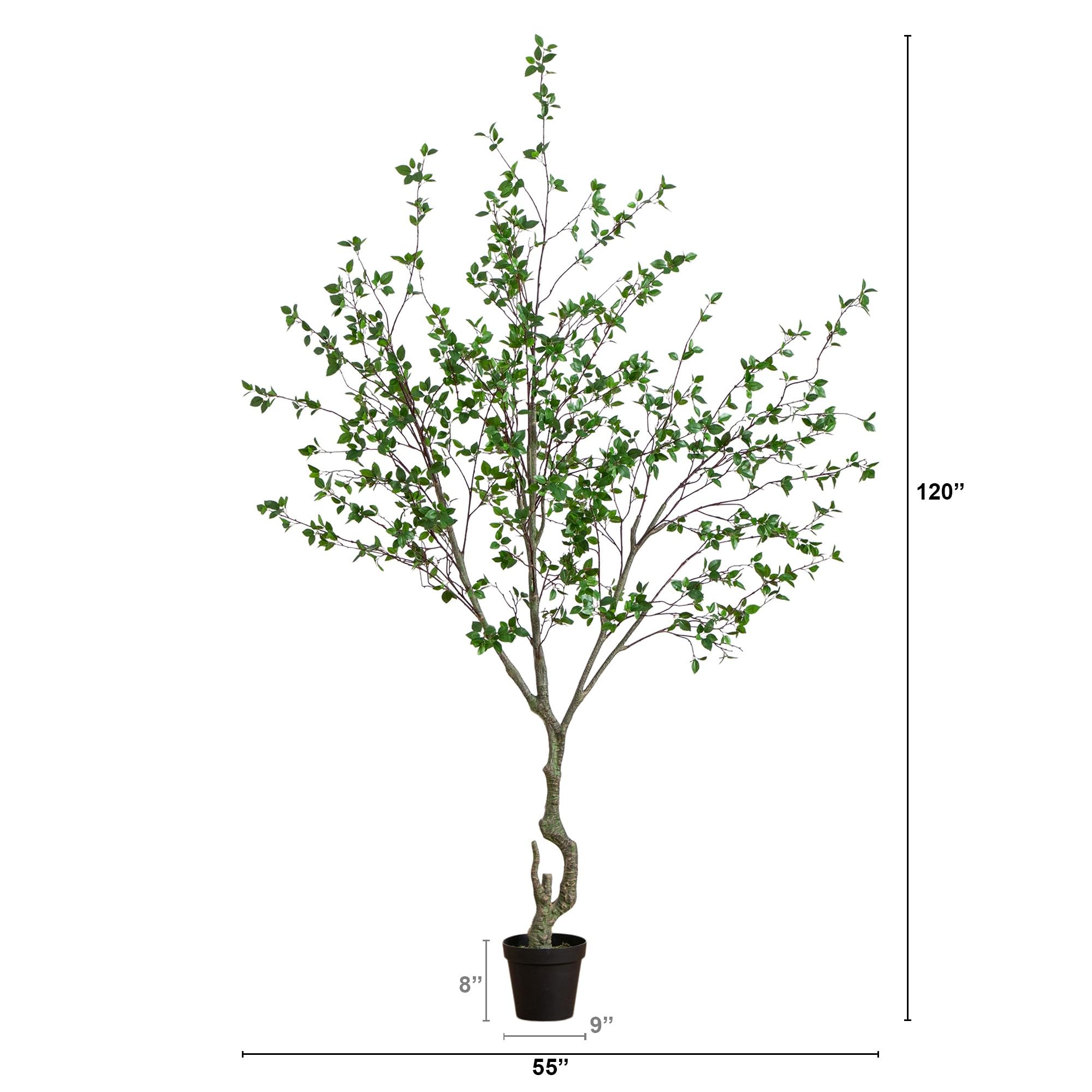 Nearly Natural 10ft Minimalist Citrus Artificial Tree, UV Resistant