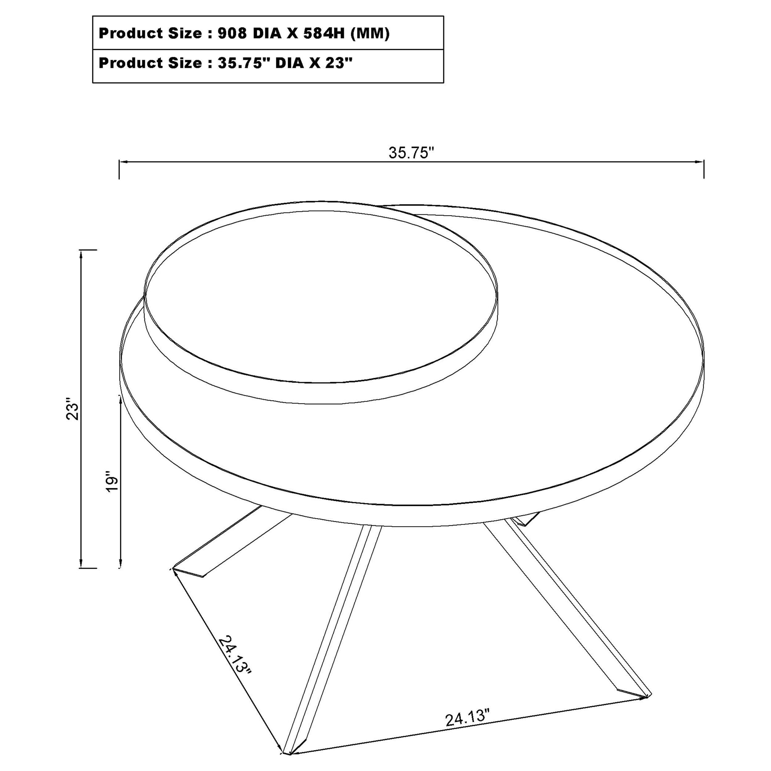 Coaster Home Furnishings Briggs 3-Piece Round Coffee and End Table Set White