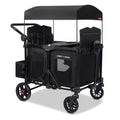 Radio Flyer Voya 2.0 XT 4-Seat Stroller Wagon, for Kids 6+ Months, Lightweight, Compact, Foldable, UV Canopy, Included Storage, Raised Folding Seats, Zippered Doors, Stroller Wagon for Kids