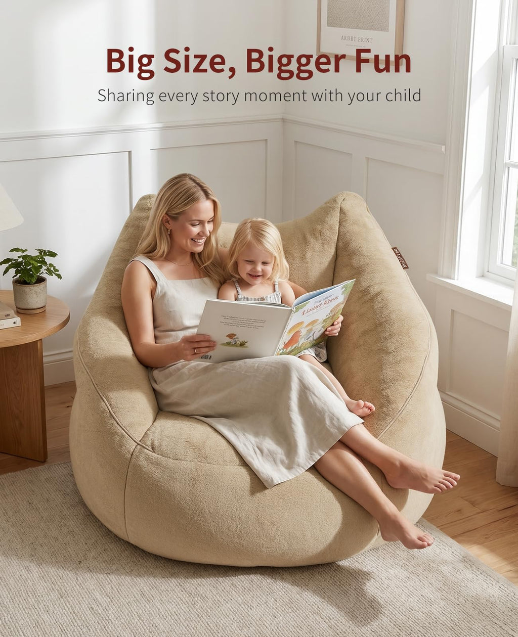 Relefree 70.9" Oversized Bean Bag Chairs for Adults,Loveseat Sofa,Plush Modern Boneless Loveseat,Bean Bag Couch for Reading,Mini Small Couches for Living Room, Office,Bedroom,Apartment,Latte Brown