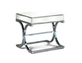 24/7 Shop at Home Lorrisa Glass Top Table, End Table, Chrome