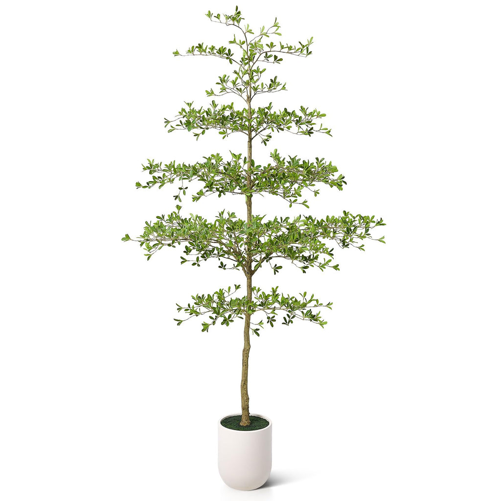 VeriNatural 10FT Artificial Black Olive Tree Indoor with White Planter – Tall Luxury Faux Olive Tree, Mediterranean Architectural Statement Decor for Living Room & Office,VN232