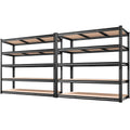 REIBII 48" W Garage Shelving 3020LBS Storage Shelves 5 Tier Industrial Shelving Adjustable Metal Storage Shelves for Garage, Basement, Warehouse, Commercial, Easy Assemble, 48" W x 72" H x 24" D, 2PC
