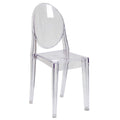 Flash Furniture Murray Indoor/Outdoor Ghost Accent and Dining Chairs, Stackable Transparent Restaurant Chairs, Set of 4, Transparent Crystal