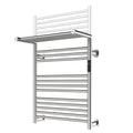 Caldayx High-Density Foldable Heated Towel Rack, Smart Dual-Zone App/Voice Control Towel Warmer Rack, GFCI Plug-in/Hardwired, Wall-Mount, Drill-Free Install, Brushed, CA3-900X550-Ultra-S