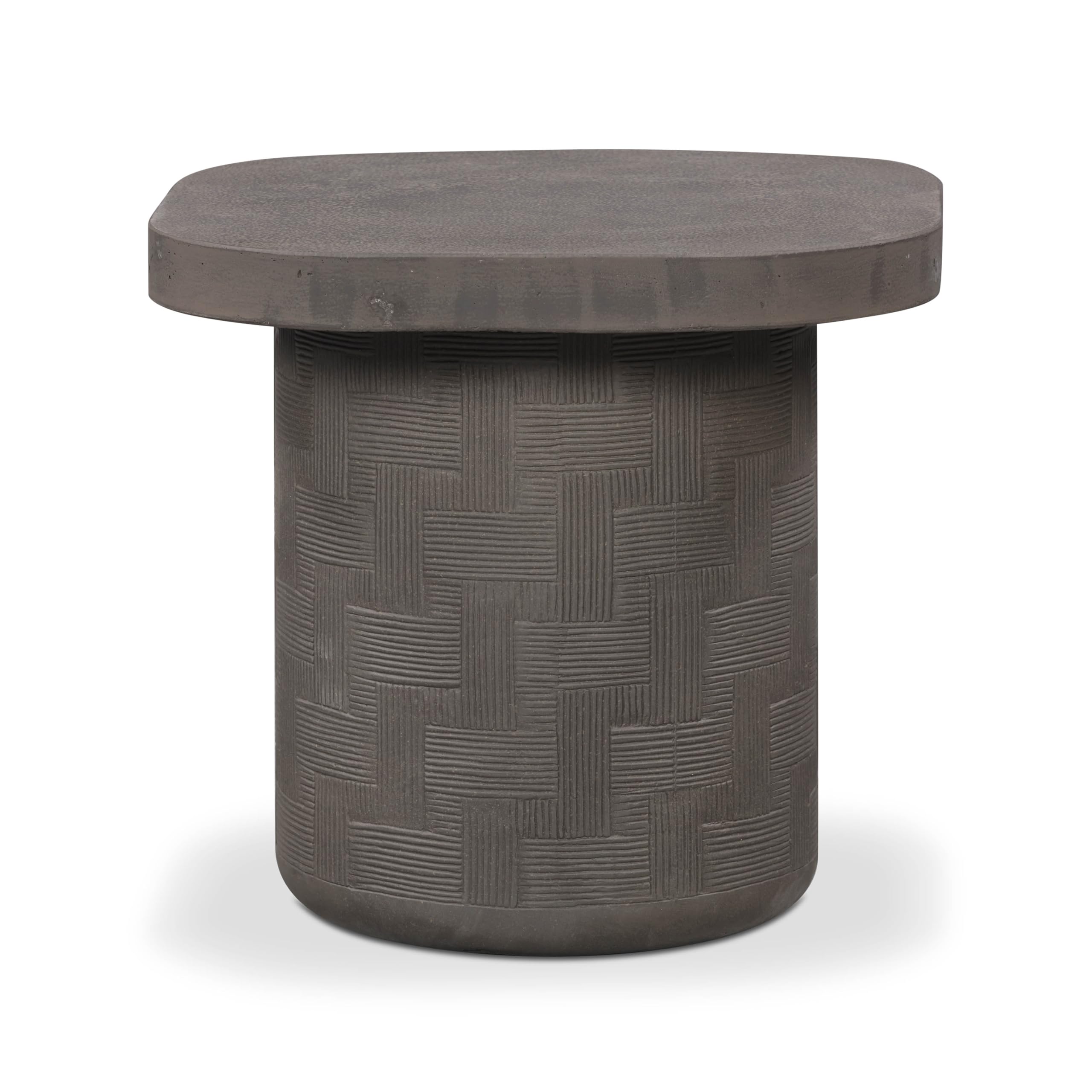 Tov Furniture Suraya Dark Umber Concrete Side Table