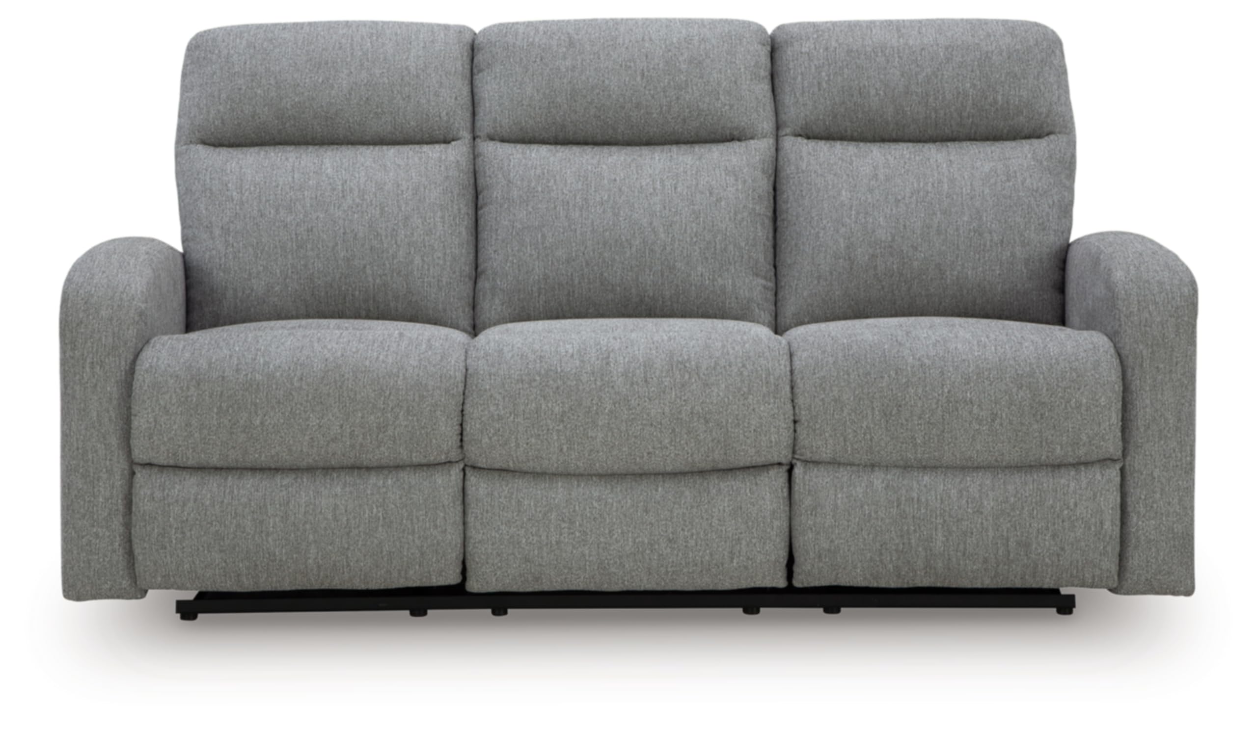 Signature Design by Ashley Carrigan Lane Classic Manual Pull Tab Dual Sided Reclining Sofa with Position Lock, Gray