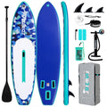 FunWater SUP Inflatable Stand Up Paddle Board Ultra-Light Inflatable Paddleboard with SUP Accessories,Fins,Adjustable Paddle, Pump,Backpack, Leash, Waterproof Phone Bag(Blue)