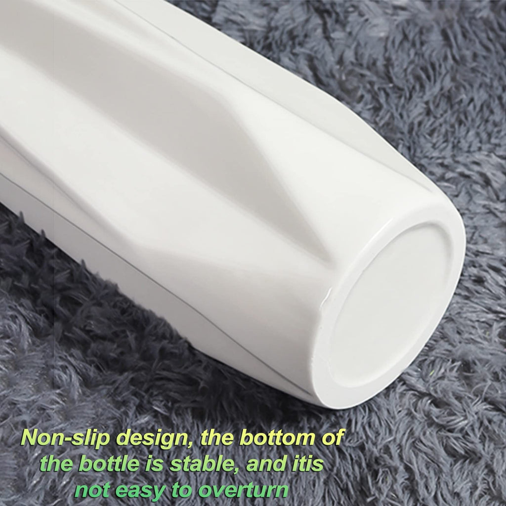 FKTHYO Floor vase Accessories Large Floor Vase,White Ceramic Vase,Handcrafted,Sophisticated Vessel for Decorative Branches and Dried Flowers (White 45cm)