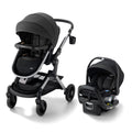 Graco® Modes Nest DLX Travel System, 3-in1 Modular Baby Carseat Stroller Combo, Adjustable Slide2Me Infant Car Seat Carrier, Pramette, to Toddler Stroller, Includes SnugRide DLX Infant Car Seat, Raven