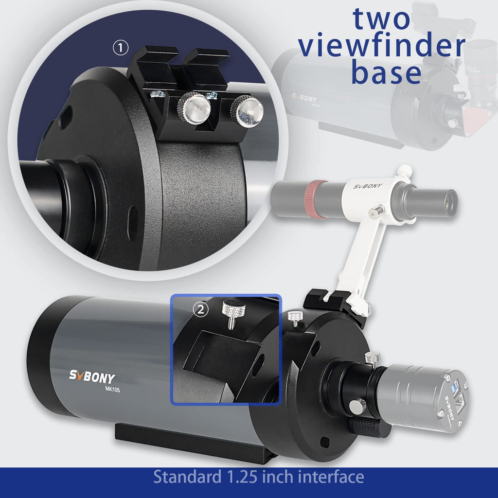 SVBONY MK105 Maksutov-Cassegrain Telescope, Dispersion-Free Imaging, 105mm Catadioptric Telescopes,160mm Dovetail Plate Catadioptric OTA, High-Reverse Electrolyte Coating for Planet Visual Photography