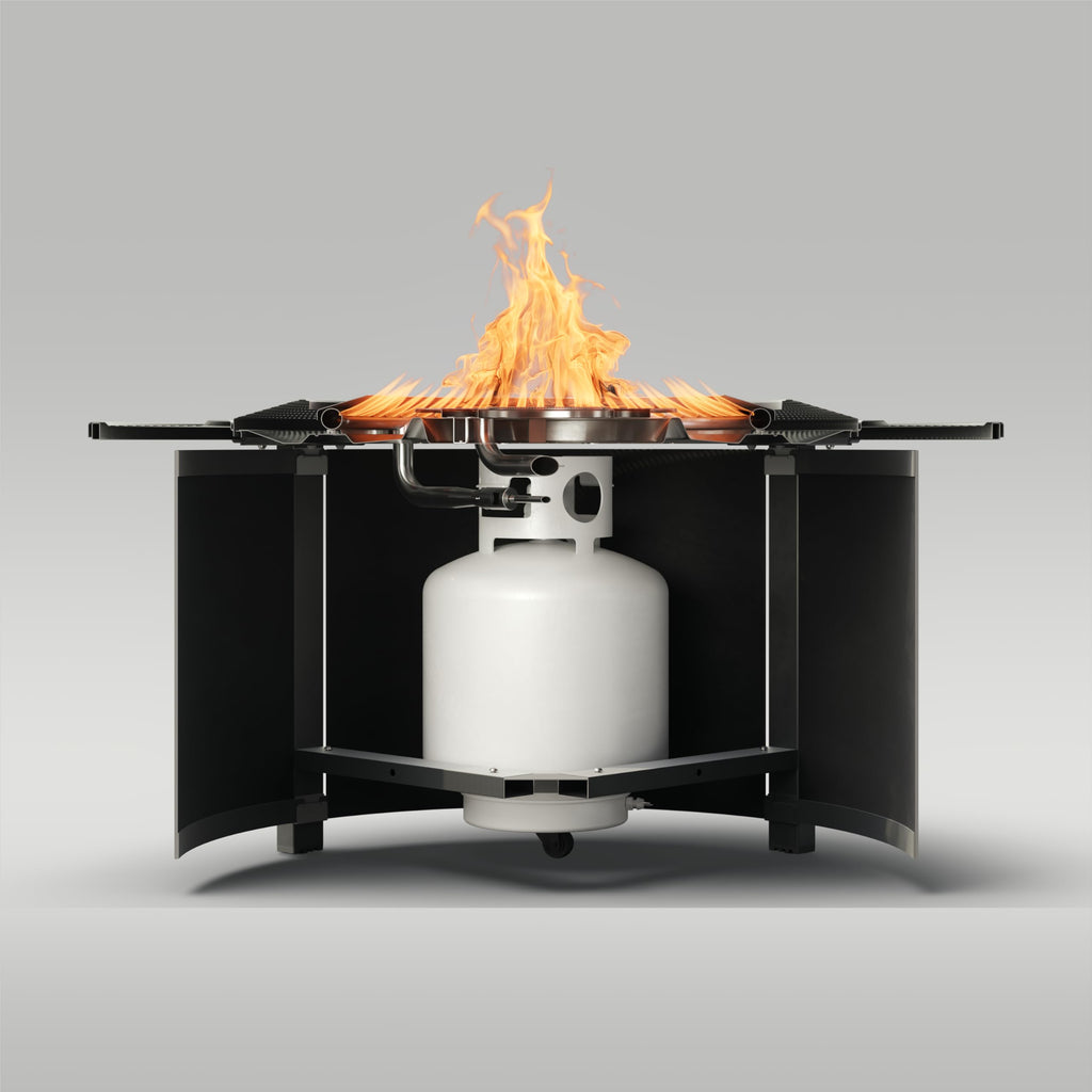 Solo Stove Infinity Flame Propane Fire Pit | Outdoor Gas Fire Pit Table, Smokeless Signature Flame Design, Durable Stainless Steel | 42” Diameter x 20” H - Tank Not Included, Seats 5 to 8
