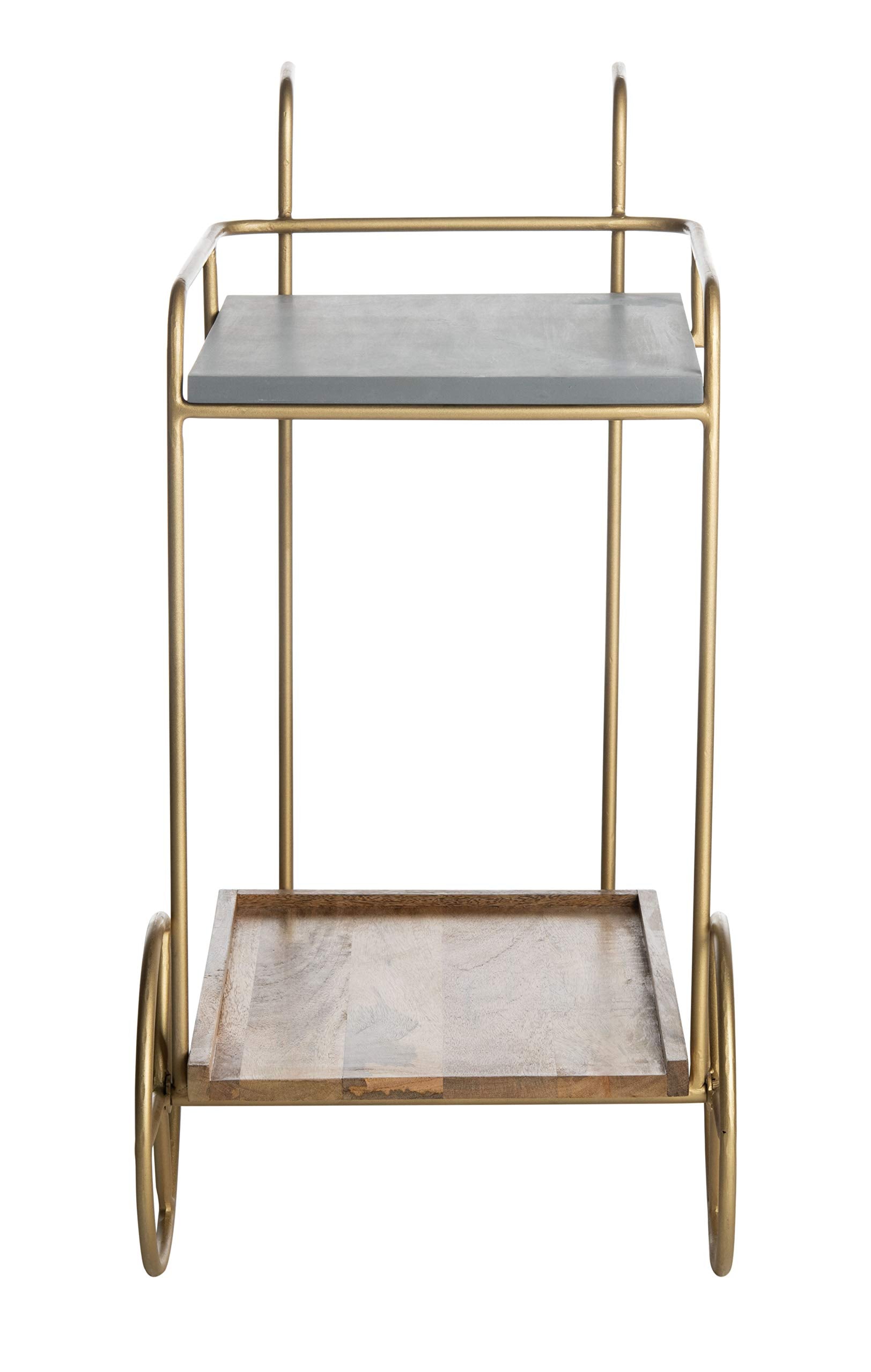 Safavieh Home Collection Harper 2-tier Natural Wheels Bar Cart