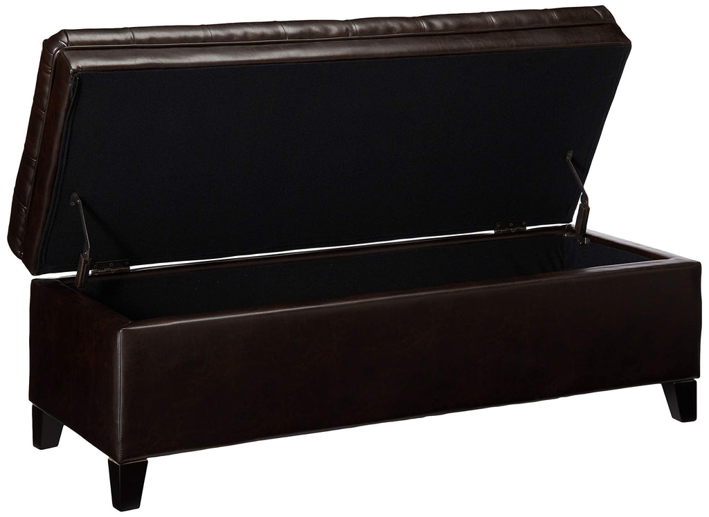 Christopher Knight Home Juliana PU Storage Ottoman, Brown