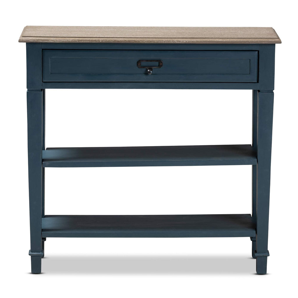 Baxton Studio Console Tables, One Size, Blue/Oak