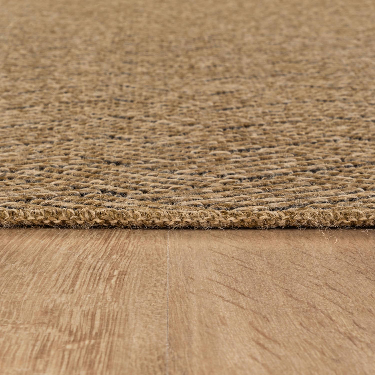Luul Home Easy Jute Rugs 10x14 Herringbone Natural Color Living Room Indoor Outdoor Area Rug for Patio and Kitchen Rug High Traffic Washable Easy to Clean Solid Boho Woven Design Carpet (10 x 14)