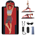 Red Light Therapy Mat, Extra Large 74 x 32 in Full Body Infrared Light Therapy Pad, 660nm 850nm 940nm, 1095 LEDs, 2 Pulse Modes, 5 Intensity Levels, Timer 10-90 Min, Includes Goggles & Storage Bag