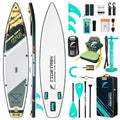 TIDETREK 11'6" Inflatable Stand Up Paddle Boards, Premium SUP Accessories, Non-Slip Comfort Deck for Youth & Adults (Royal Teal/Kayak Seat)