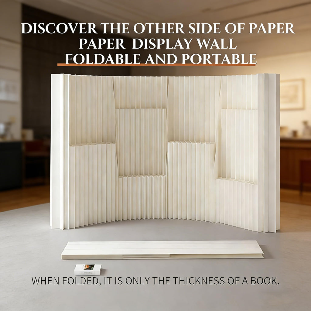 Paper Room Divider Temporary Wall Foldable Wall Divider Retractable Room Dividers and Folding Privacy Screens for Home/Office/Clothing Store/Enterprise/Studio