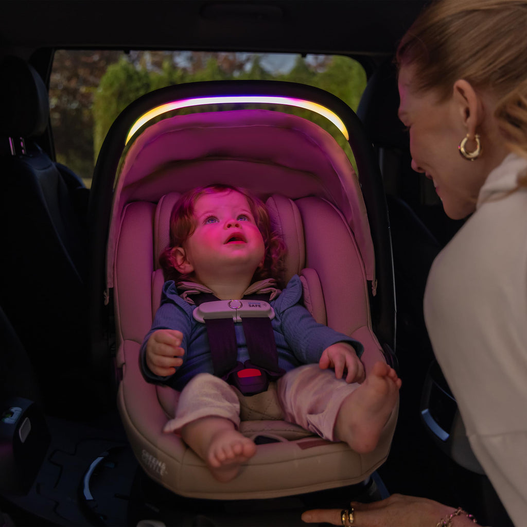 Evenflo Shyft Intuiti+ Travel System Featuring Revolve180 LiteMax NXT Preemie and Infant Car Seat with SensorySoothe and Green & Gentle (Agate Purple)