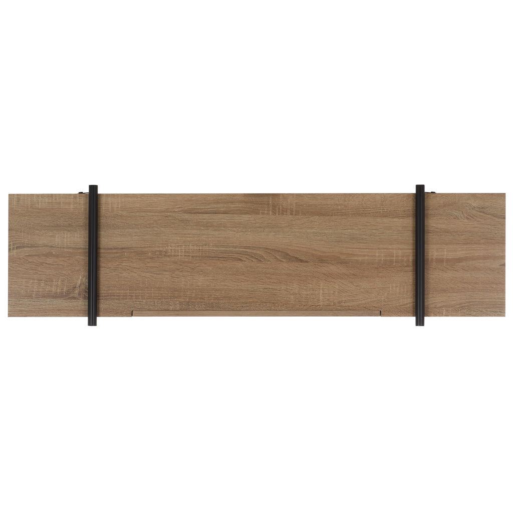 SAFAVIEH Home Collection Margaux Light Grey Oak/Black 1-Drawer Console Table for Living Room Foyer Bedroom Hallway Entryway Office