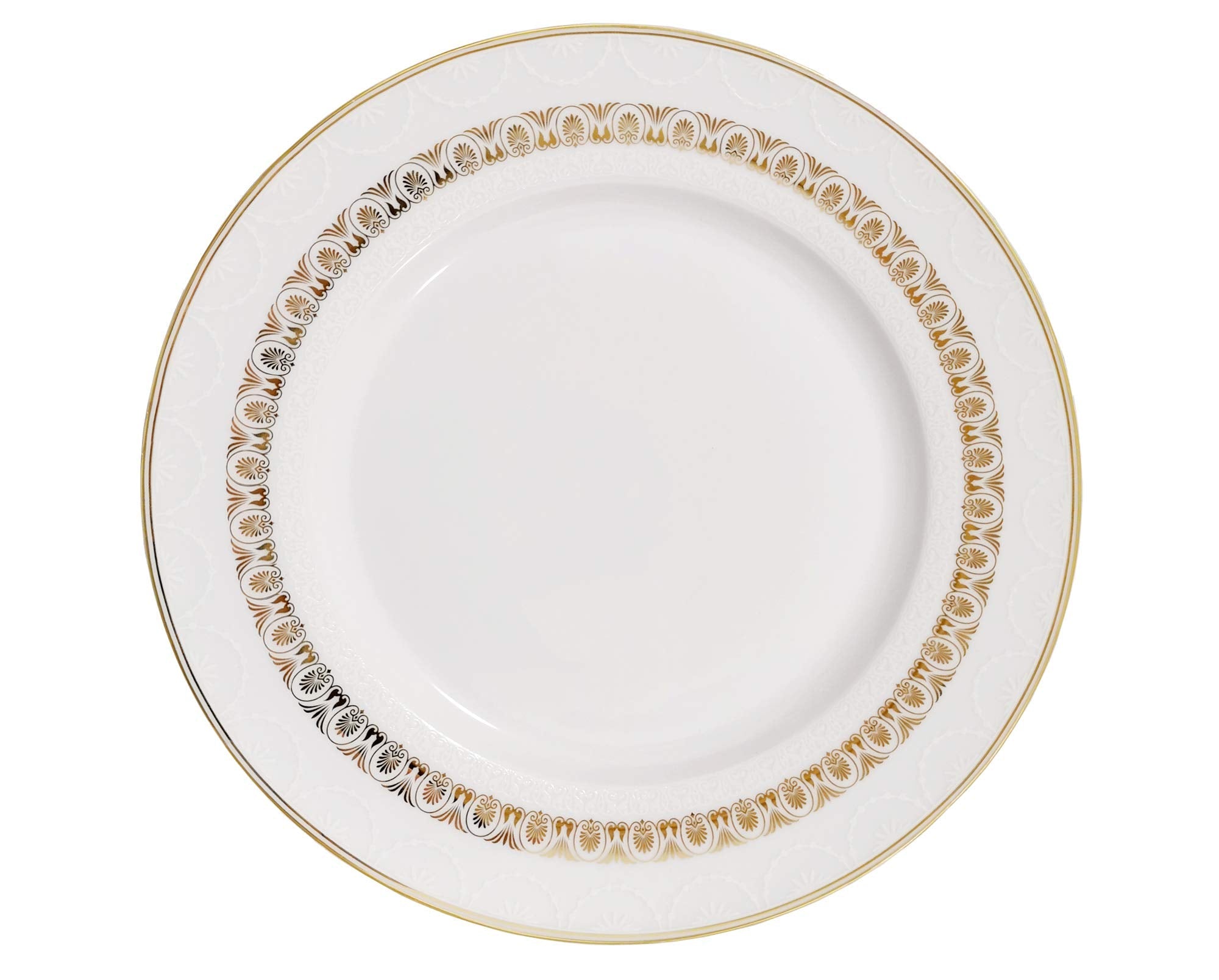 Stylish and Elegant 57 Pieces Bone China Dinnerware Set Service for 8 People - Gold