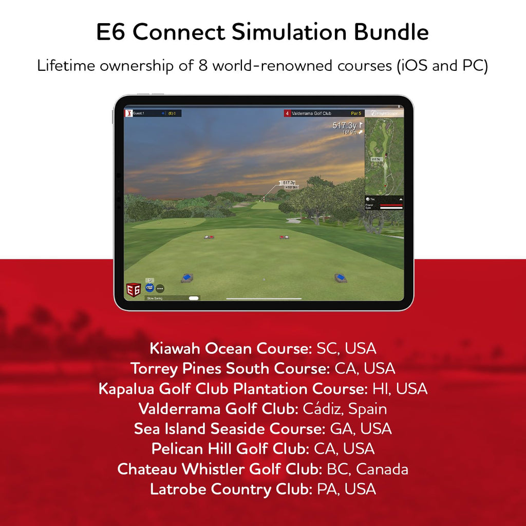 FlightScope Mevo Gen2 Portable Golf Launch Monitor and Simulator | 18 Swing Data Parameters, 8 E6 Simulation Courses, GPS Overview and Shot Tracer | Indoor and Outdoor, Signature Series Power Bundle