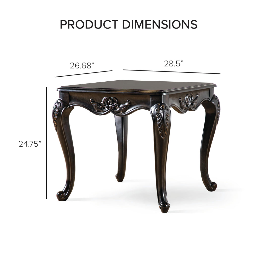 Furniture of America Raya 29-inch Traditional Accent Wood End Table with Cabriole Legs, Home Decor for Living Room, Lounge Area, Office, Espresso