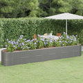 Mhdvray Large Oval Raised Garden Bed 173x173x27 in, Heavy-Duty Powder-Coated Steel Planter Box for Vegetables Flowers Herbs, Spacious Outdoor Raised Bed for Patio Balcony Modern Grey