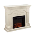 SEI Furniture - Sicilian Harvest Electric Fireplace - Ivory - Transitional Design, Ideal for Living Room, Bedroom (FE9275)