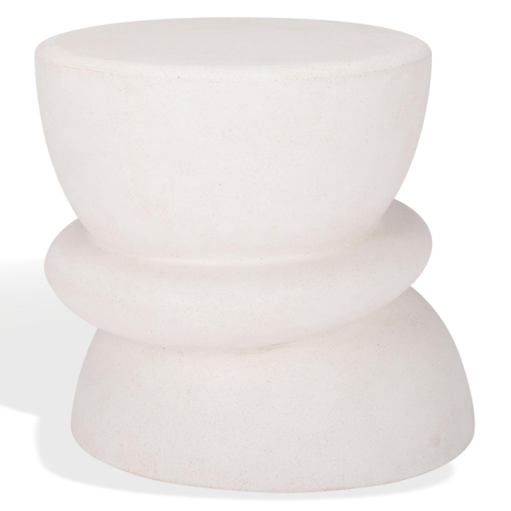 SAFAVIEH Couture Collection Henrietta Contemporary Ivory Concrete Accent Table (Fully Assembled)