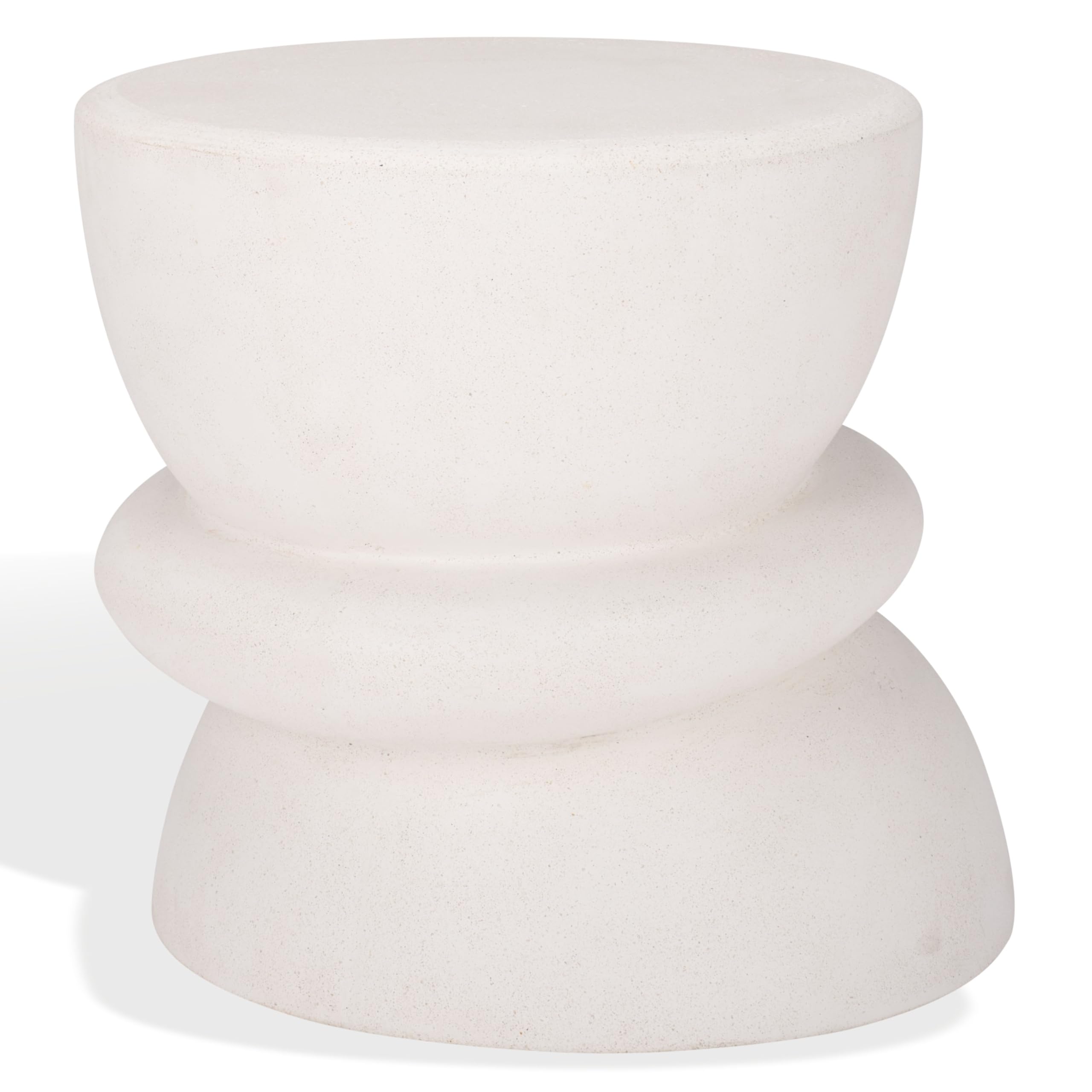 SAFAVIEH Couture Collection Henrietta Contemporary Ivory Concrete Accent Table (Fully Assembled)