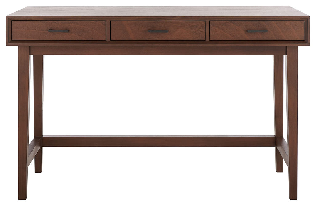 SAFAVIEH Home Collection Hawthorn Brown 3-Drawer Computer Table Office Desk