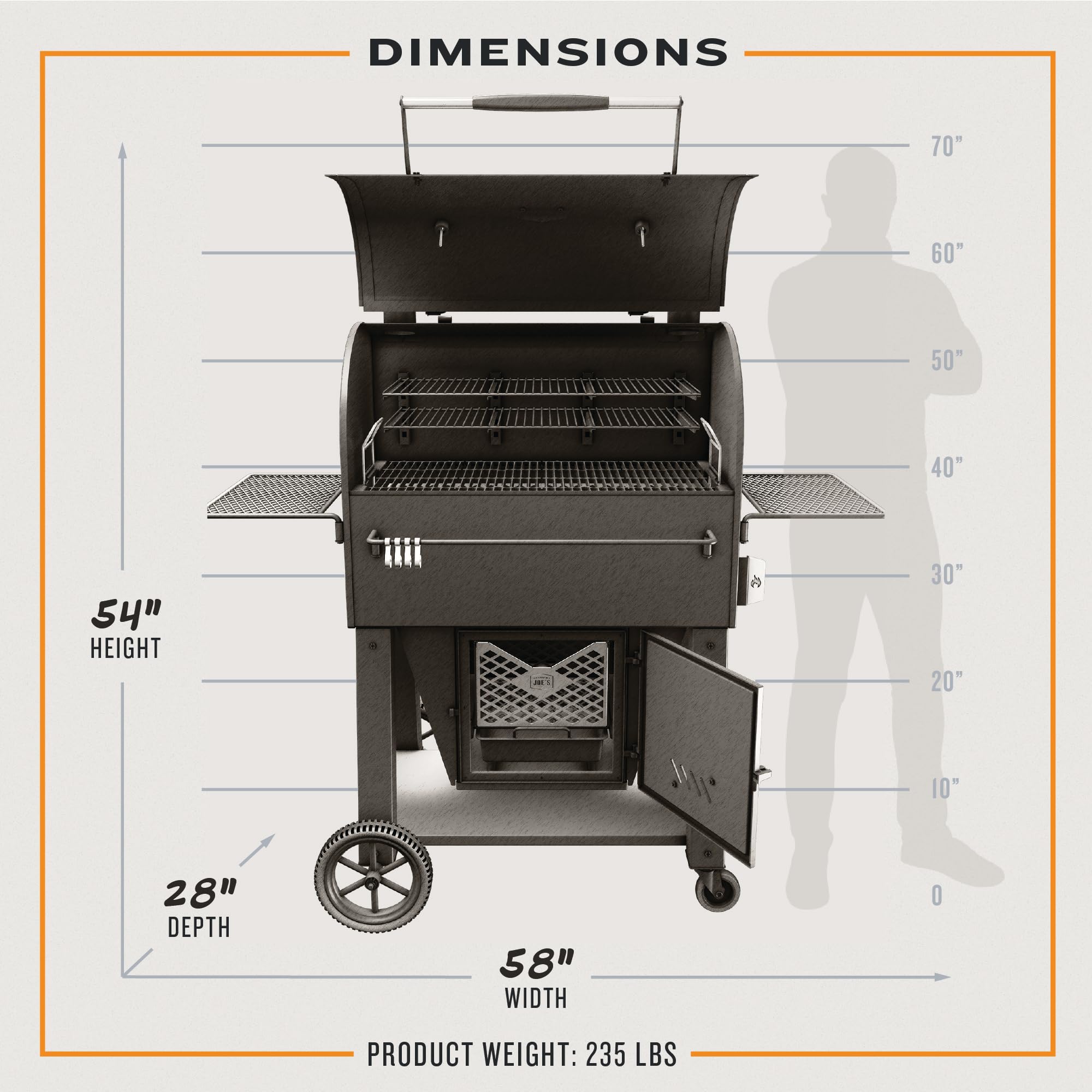 Oklahoma Joe's Marshal Centerbox Smoker, Black - 23202164