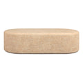Tov Furniture Suraya Faux Travertine Concrete Rounded Coffee Table