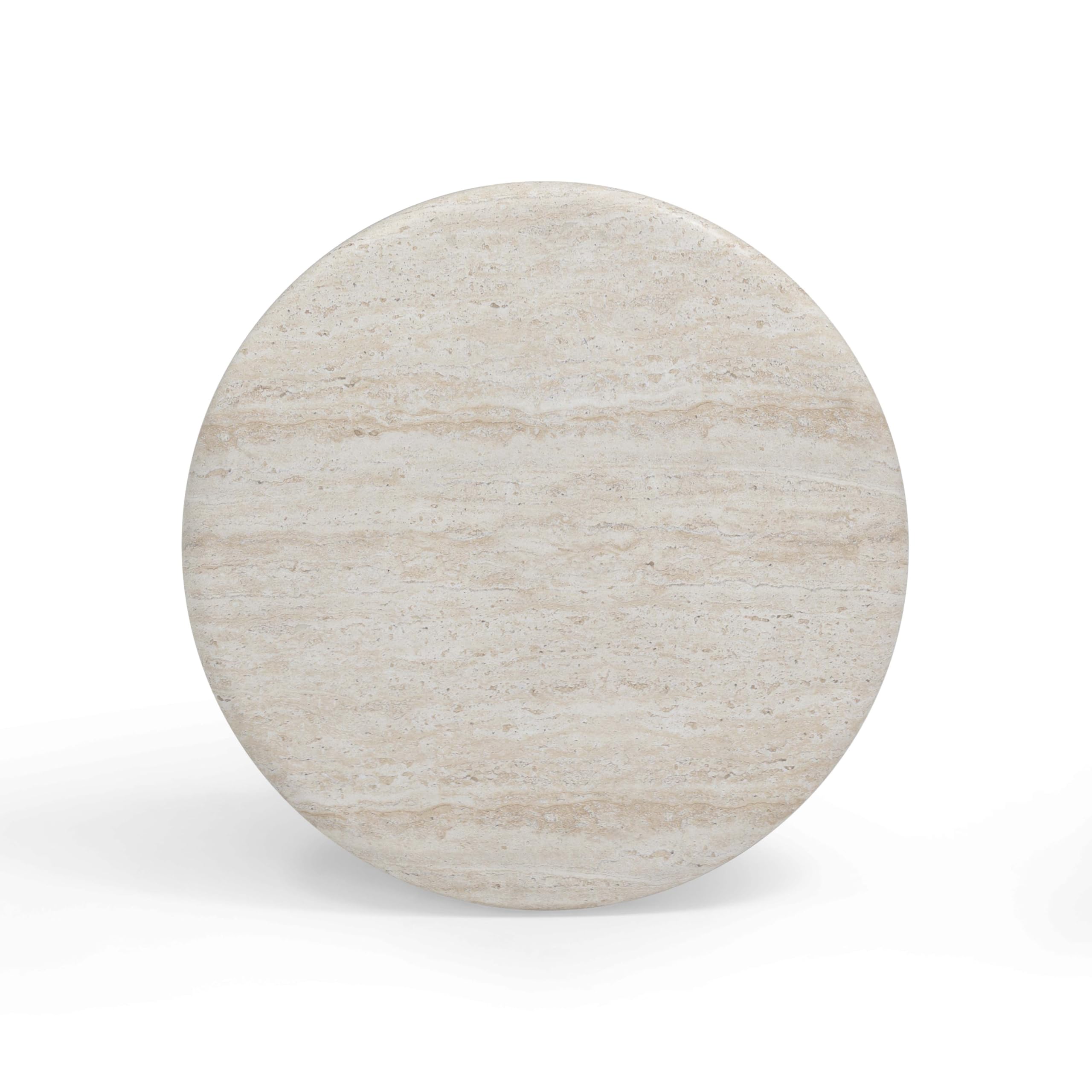 Tov Furniture Cynthia Travertine Concrete Indoor/Outdoor Side Table