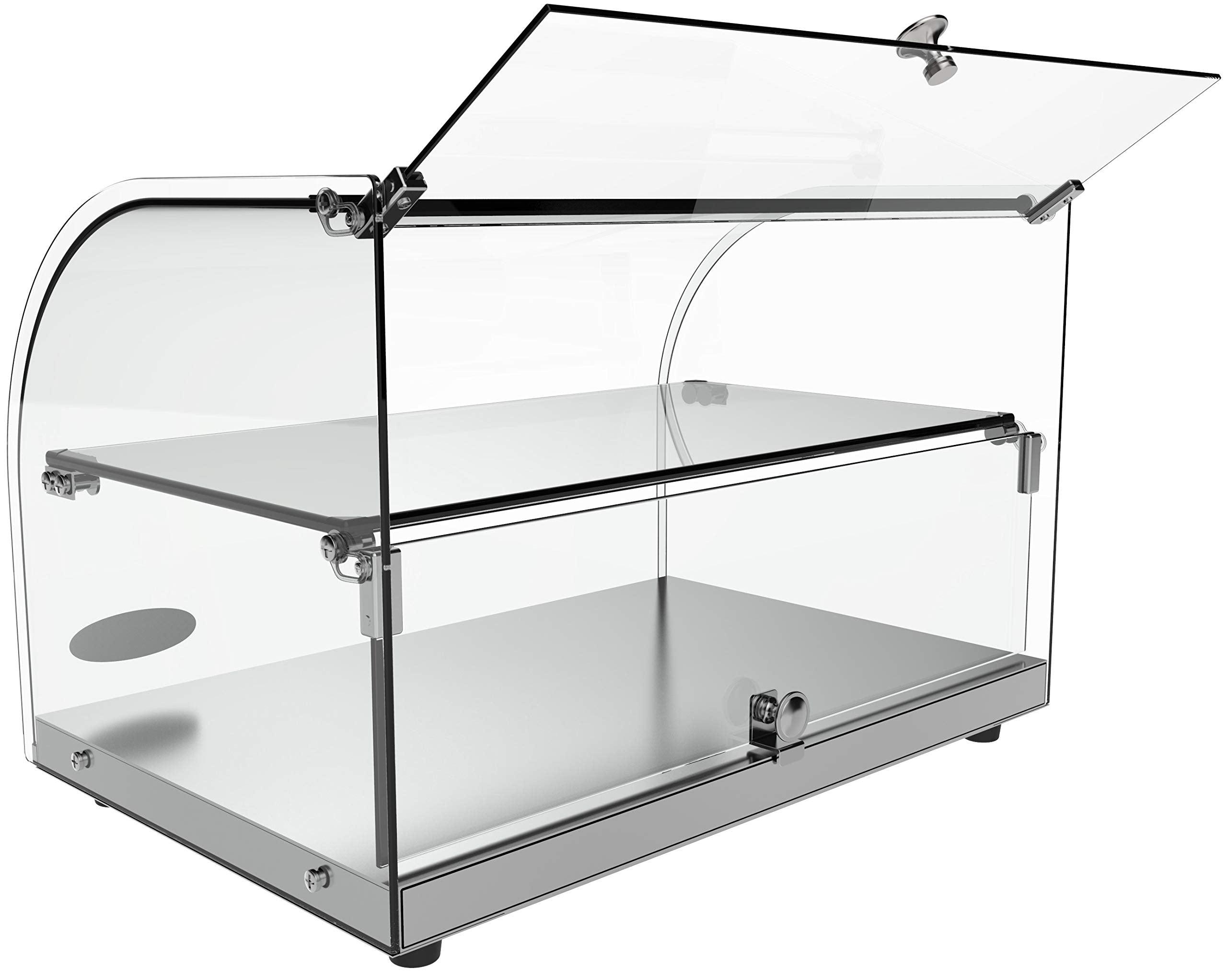 KoolMore - DC-2C 22" Commercial Countertop Bakery Display Case with Front Curved Glass and Rear Door - 1.5 cu. ft.