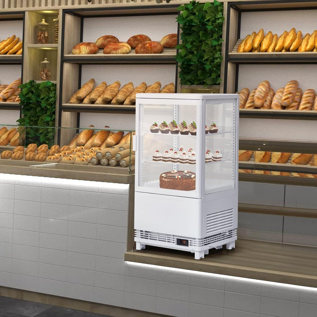GAOMON Kxr33SQBkJRMmt1QW8Wgdw3et 8ED27DQXDW03 Countertop Refrigerator Cu.Ft. Bakery Display Case, 2.1 Cubic Feet, White