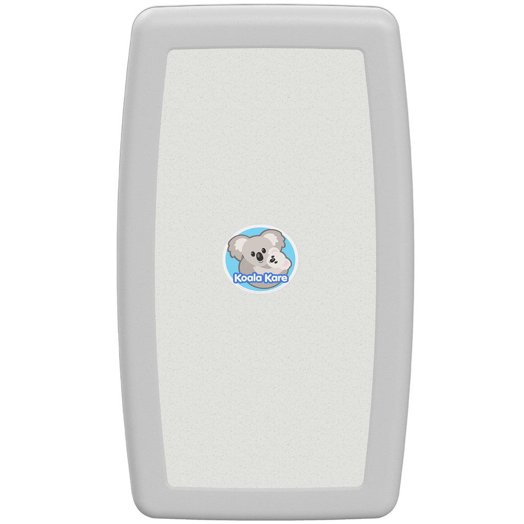 Koala Kare KB301-05 Vertical Surface Mounted Baby Changing Table - Foldable Plastic Diaper Changing Station (White Granite)
