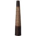 47-Inch Tall Handcrafted Brown Ceramic Floor Vase - Waterproof Cylinder-Shaped Freestanding Vase, Ideal for Tall Floral Arrangements and as a Standalone Piece
