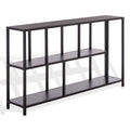 SAFAVIEH Couture Collection - Hodge Black Metal Console Table with 3 Shelves, Modern Minimalist Storage & Display (SFV9559A)