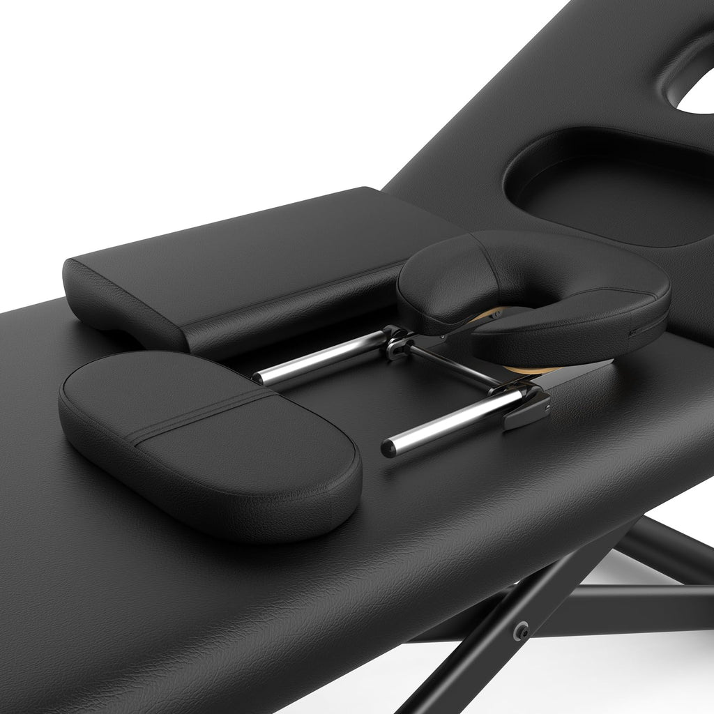 Electric Massage Bed with Adjustable Height and Backrest, Electric Massage Table for Treatment, Physical Therapy and Spa Facial Bed, 2 Motor, Hydraulic Equipment, Remote Control, 32 W x 75 L, Black