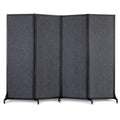 Strongbird Room Partition,Office Divider,Portable Commercial Screen Dividers,Privacy Partition Separator,Classroom School Dividers,8'5"W x 6'7"H,4 Panel,Grey