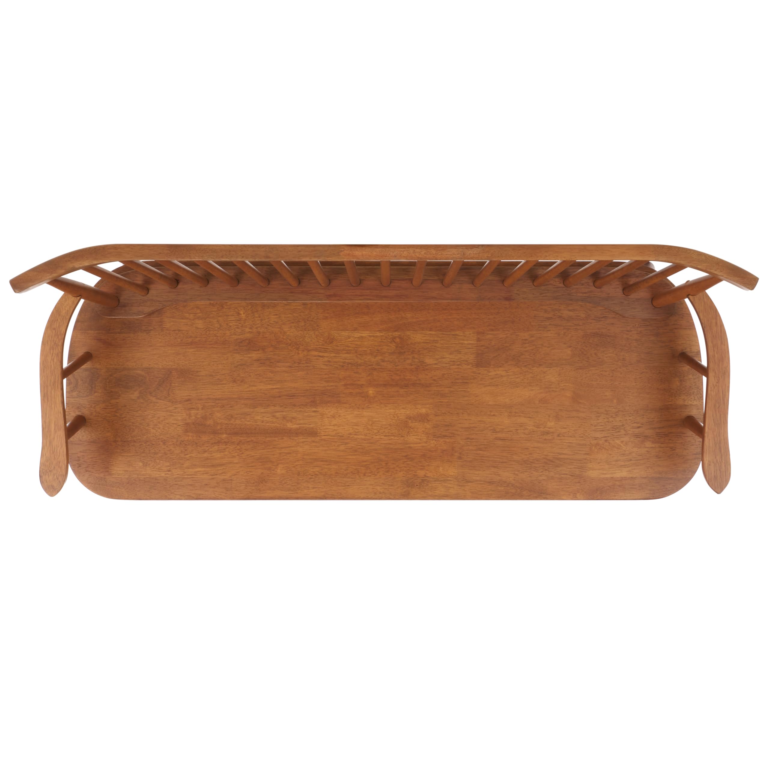 SAFAVIEH Furniture - Addison Loveseat - Honey - Solid Wood - Coastal Slatted Design - Ideal for Living Room, Sunroom, Bedroom, 18" Seat Height (AMH8513D)