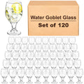 Patelai Set of 120 Water Goblet, 13.5 oz Clear Drinking Glasses Bulk Dishwasher Safe, Stemmed Water Glass for Juice Wine Beer Tea Sangria Cold Beverages, Reusable Glassware for Home Party Restaurant
