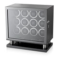 12 Watch Winder for Automatic Watches with LED Light and LCD Touchscreen Control (Burlwood + Beige)