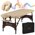 Master Massage 28" Argo Portable Massage Table with Extra Music Master Crescent Round High Fidelity Sound Face Cradle Cushionin