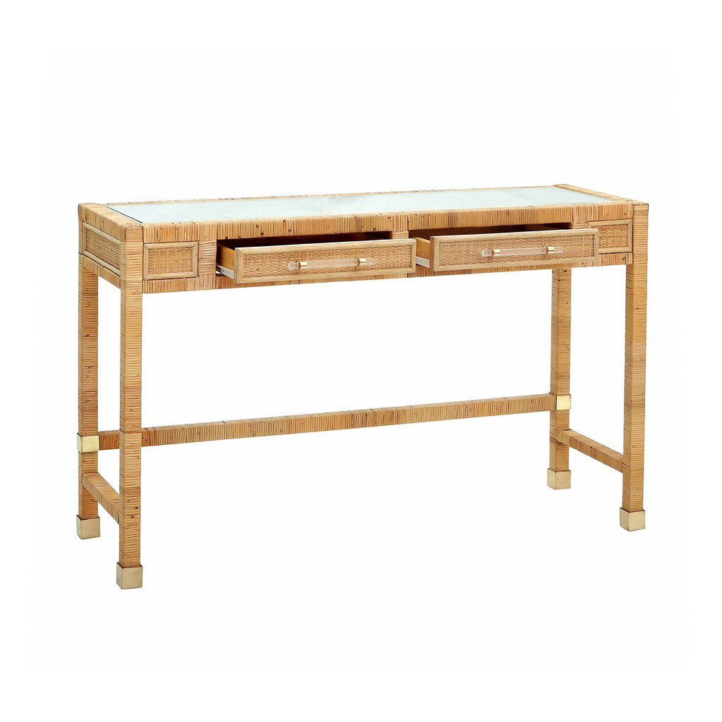 Tov Furniture Amara Natural Rattan Desk
