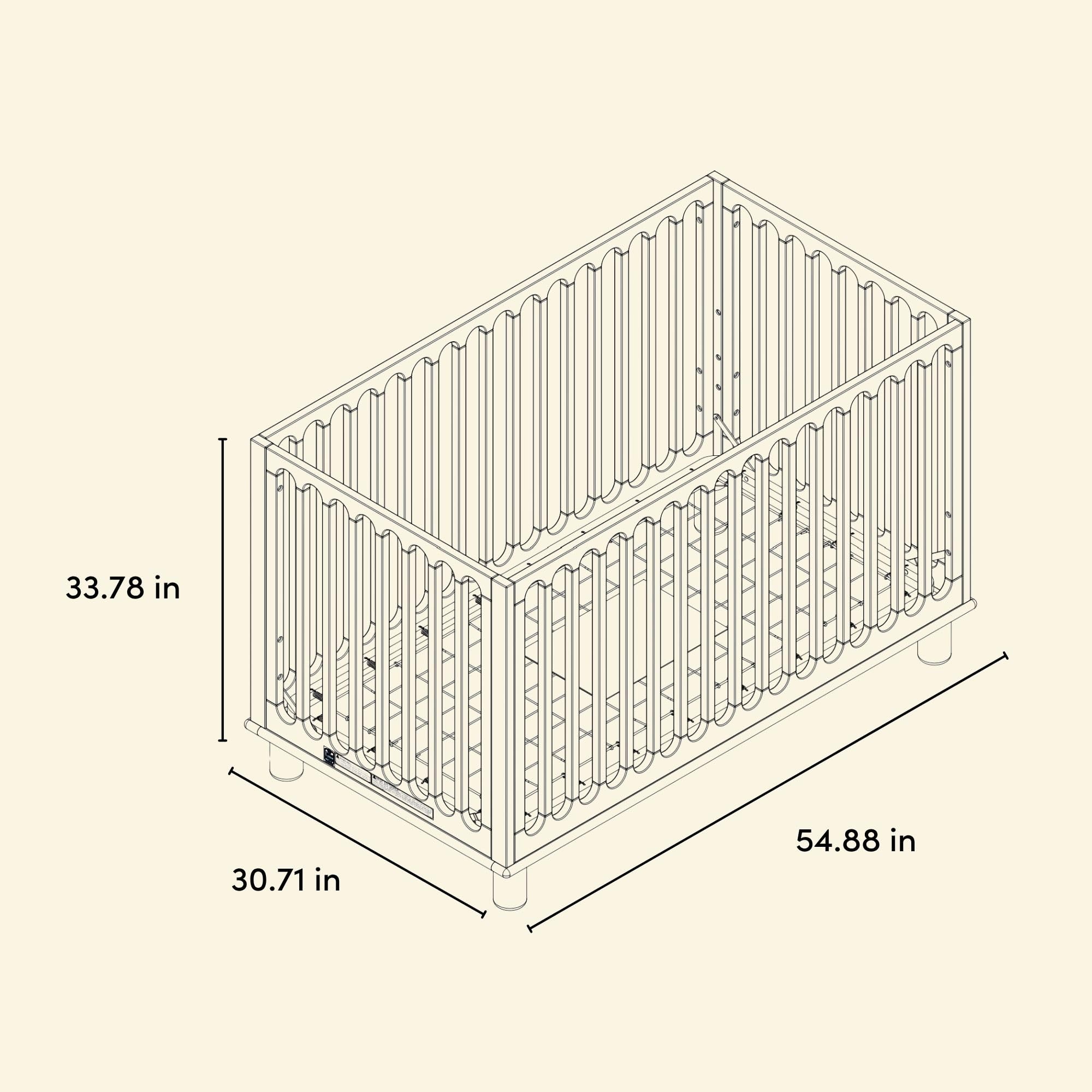 Storkcraft Sicily 3-in-1 Convertible Crib with Toddler Rail Included – GREENGUARD Gold Certified, 100% Solid Wood, Converts to Toddler Bed, Fits Standard Baby Crib Mattress (Frosted Oat and Driftwood)